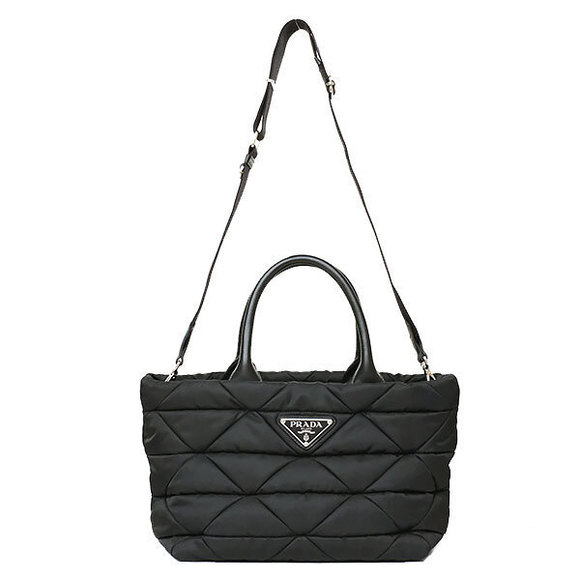 Prada Black Bag Tote Re-Nylon - Picture 1 of 9